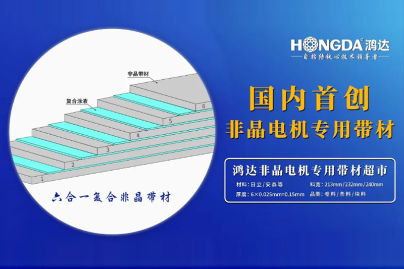 国内首创-鸿达非晶电机六合一复合带材特点与应用